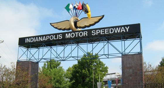 The top of the outside Indianapolis Motor Speedway entrance gate.