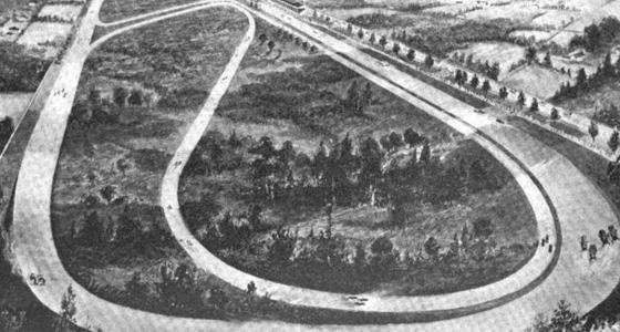 An old map of the Motor Speedway track plan.